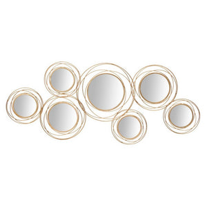 Decorazione parete specchio gold round cm 124,5X4X53,5 - GOLD ROUND