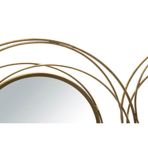 Decorazione parete specchio gold round cm 124,5X4X53,5 - GOLD ROUND