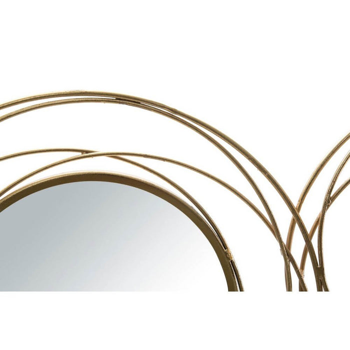 Decorazione parete specchio gold round cm 124,5X4X53,5 - GOLD ROUND