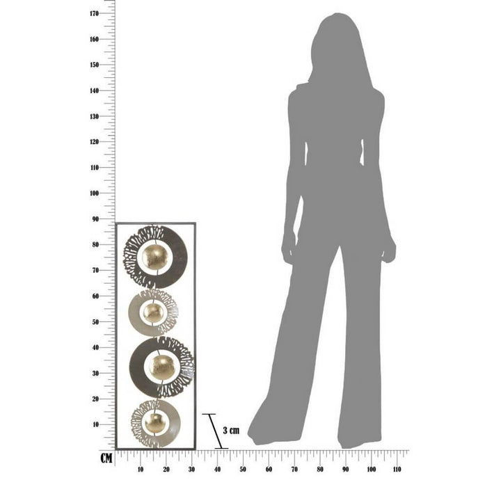 Decorazione parete decorativo ferro ring cm 31X3X89,5 - RING