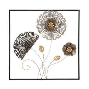 Decorazione parete ferro quadrato decorativo cm 50X5,5X50 - QUADRUS