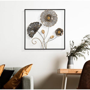 Decorazione parete ferro quadrato decorativo cm 50X5,5X50 - QUADRUS