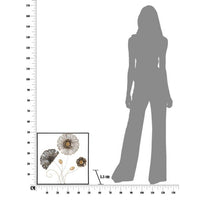 Decorazione parete ferro quadrato decorativo cm 50X5,5X50 - QUADRUS