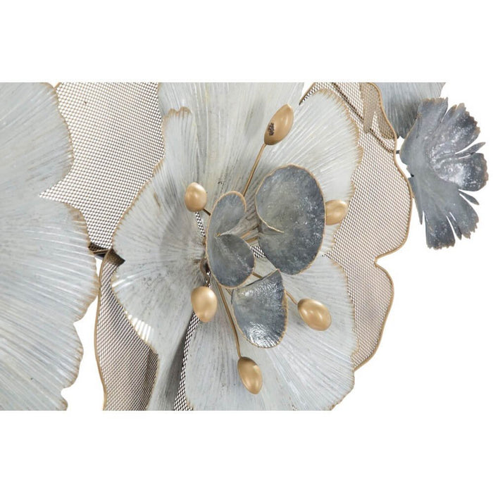 Decorazione parete design ferro flowery cm 116,5X8X58 - FLOWERY