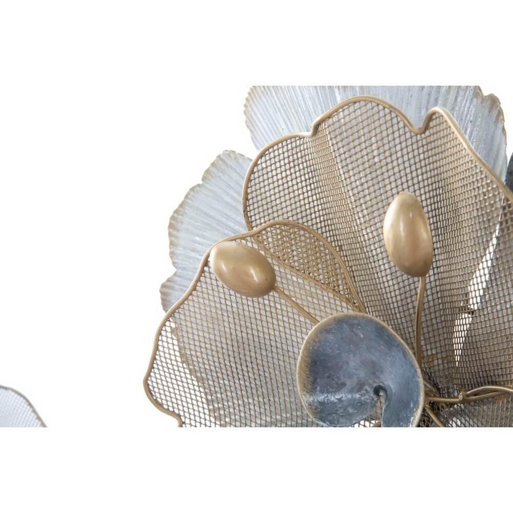 Decorazione parete design ferro flowery cm 116,5X8X58 - FLOWERY