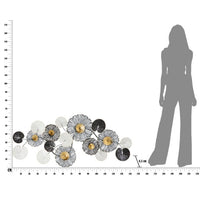 Decorazione parete ferro moderno cm 143X8,5X64 - TROBY