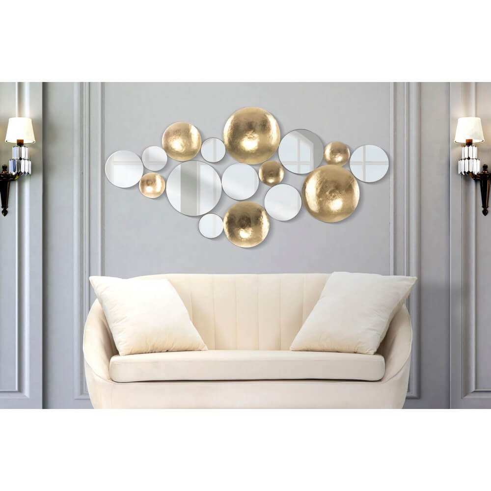 Decorazione parete specchiato gold glam cm 118X2,5X60 - GOLD GLAM