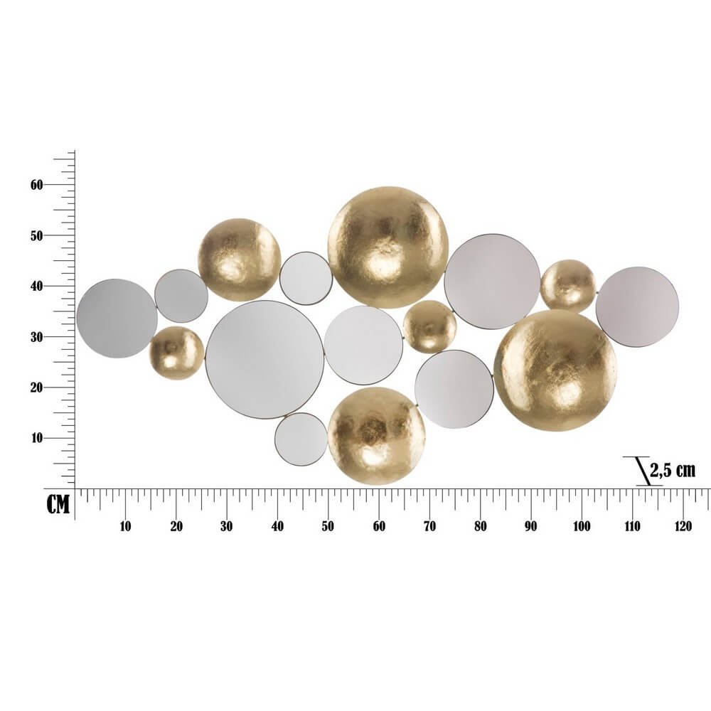 Decorazione parete specchiato gold glam cm 118X2,5X60 - GOLD GLAM
