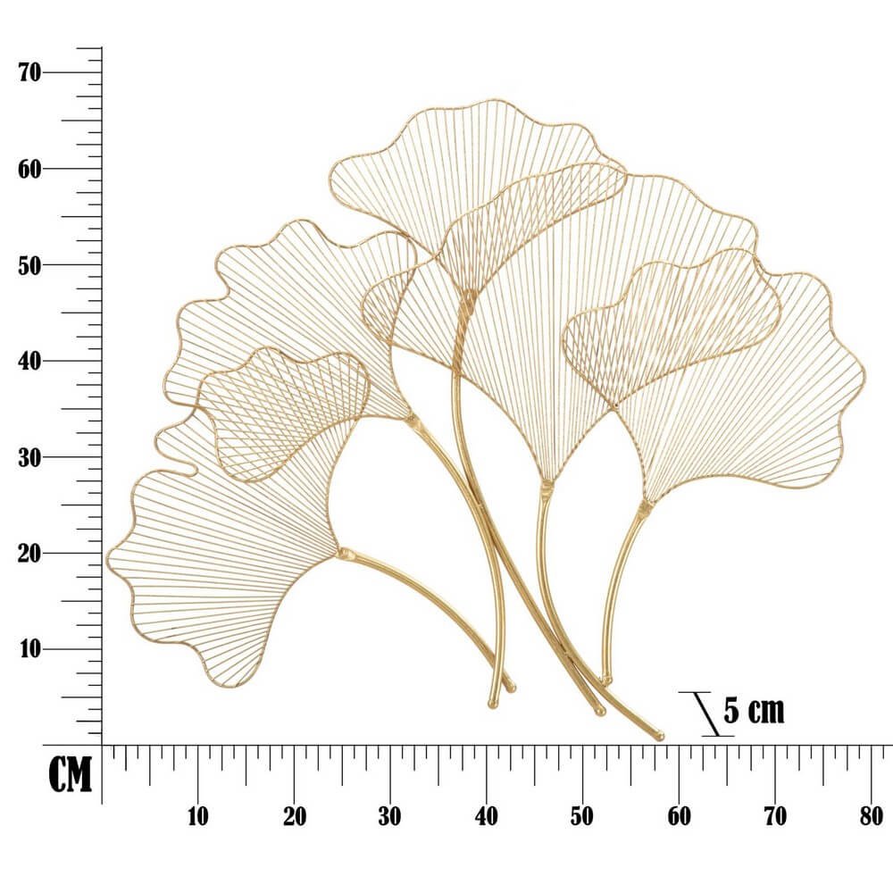 Decorazione parete ferro glam leaf cm 79X5X68 - GLAM LEAF