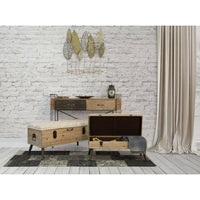 Decorazione parete ferro e legno foglie cm 75X2,5X87 - FOGLIA