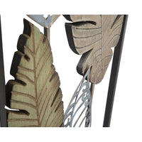 Decorazione parete ferro e legno foglie cm 30,5X2,5X99,5 - FOGLIA