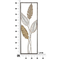 Decorazione parete ferro e legno foglie cm 30,5X1,90X91 - FARFALLA