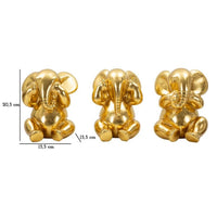 Set elefanti non vedo non sento non parlo 3 pezzi cm diam. 15,5X20,5 - ELEFANTI TRIO