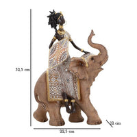 Scultura masai tribale con elefante cm 22,5X12X32,5 - ELEPHAS