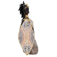 Scultura masai tribale con scudo cm 13,5X9X24,5 - SHIELDOS