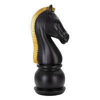 Soprammobile cavallo scacchi cm diam. 18,5X50 - CHESS Colore: Nero