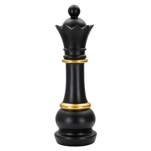 Soprammobile regina scacchi cm diam. 15X50 - CHESS Colore: Nero