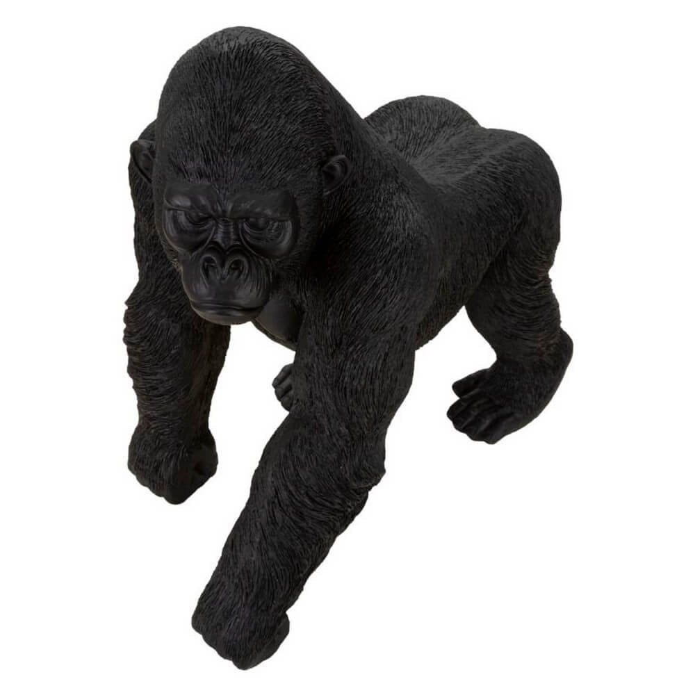 Scultura gorilla nero decorativo cm 35X21,5X37,5 - NEGRUS