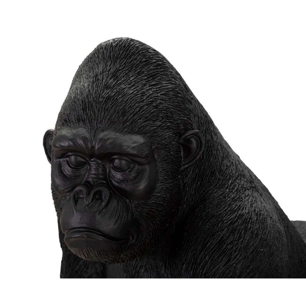 Scultura gorilla nero decorativo cm 35X21,5X37,5 - NEGRUS