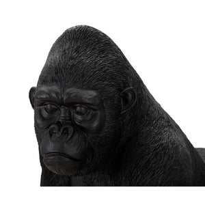 Scultura gorilla nero decorativo cm 35X21,5X37,5 - NEGRUS