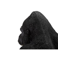 Scultura gorilla nero decorativo cm 35X21,5X37,5 - NEGRUS