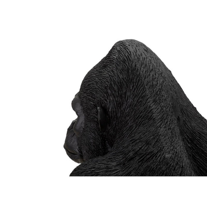 Scultura gorilla nero decorativo cm 35X21,5X37,5 - NEGRUS