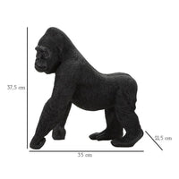 Scultura gorilla nero decorativo cm 35X21,5X37,5 - NEGRUS