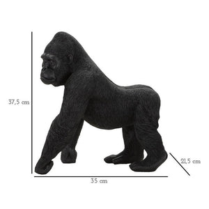 Scultura gorilla nero decorativo cm 35X21,5X37,5 - NEGRUS
