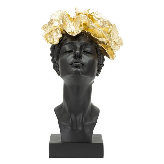 Scultura donna con farfalle in testa cm 21X20X36,5 - BUTTERFLYA