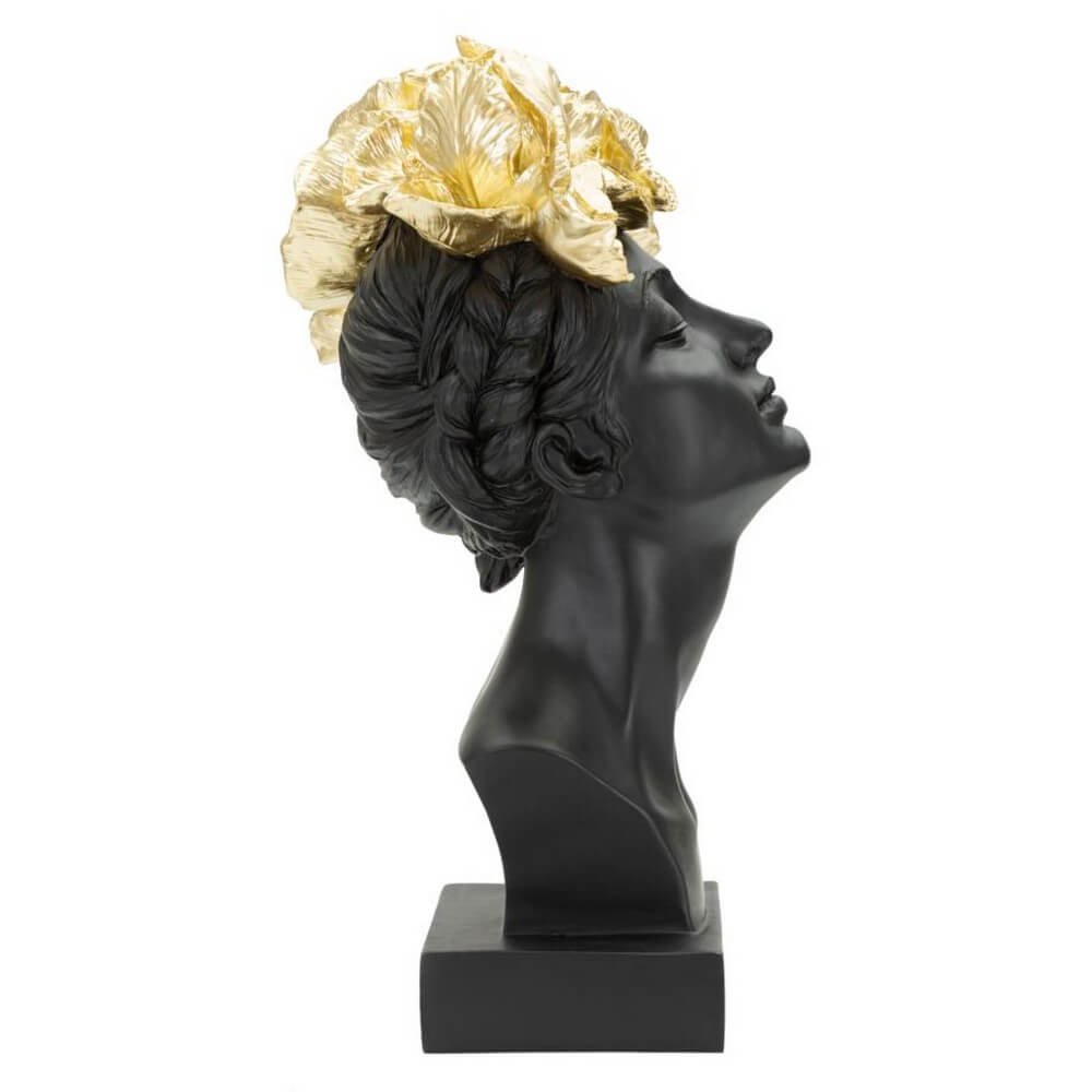 Scultura donna con farfalle in testa cm 21X20X36,5 - BUTTERFLYA