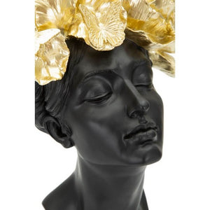 Scultura donna con farfalle in testa cm 21X20X36,5 - BUTTERFLYA