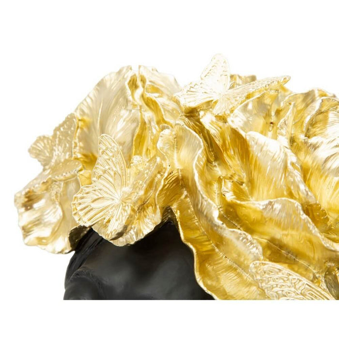 Scultura donna con farfalle in testa cm 21X20X36,5 - BUTTERFLYA