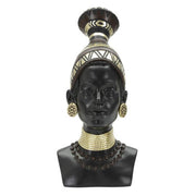 Statua donna masai con tribù cm 23X19X38,5 - TRIBELIA
