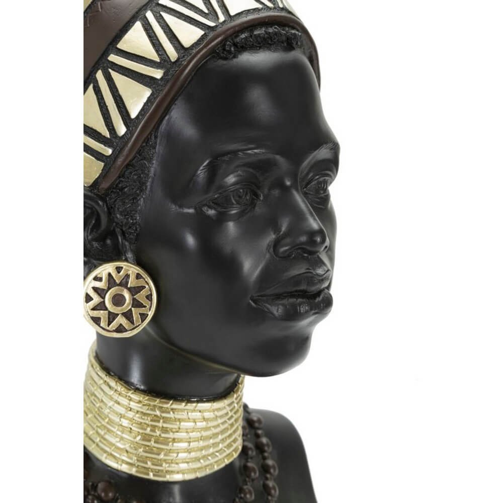 Statua donna masai con tribù cm 23X19X38,5 - TRIBELIA