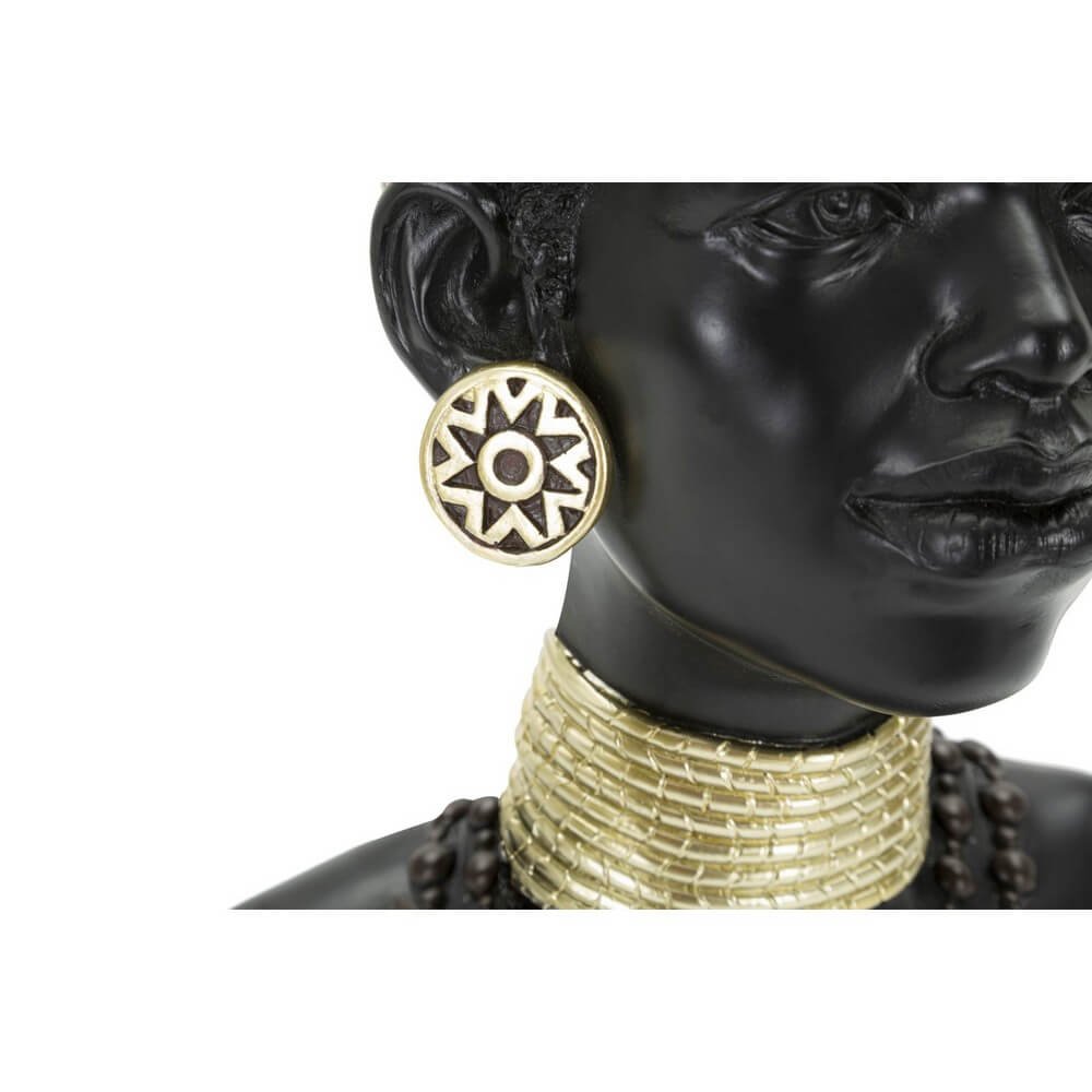 Statua donna masai con tribù cm 23X19X38,5 - TRIBELIA