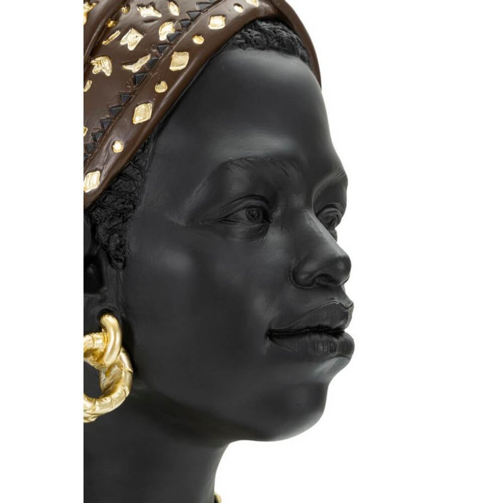 Scultura donna masai tribale cm 19X18,5X30 - TRIBALEX