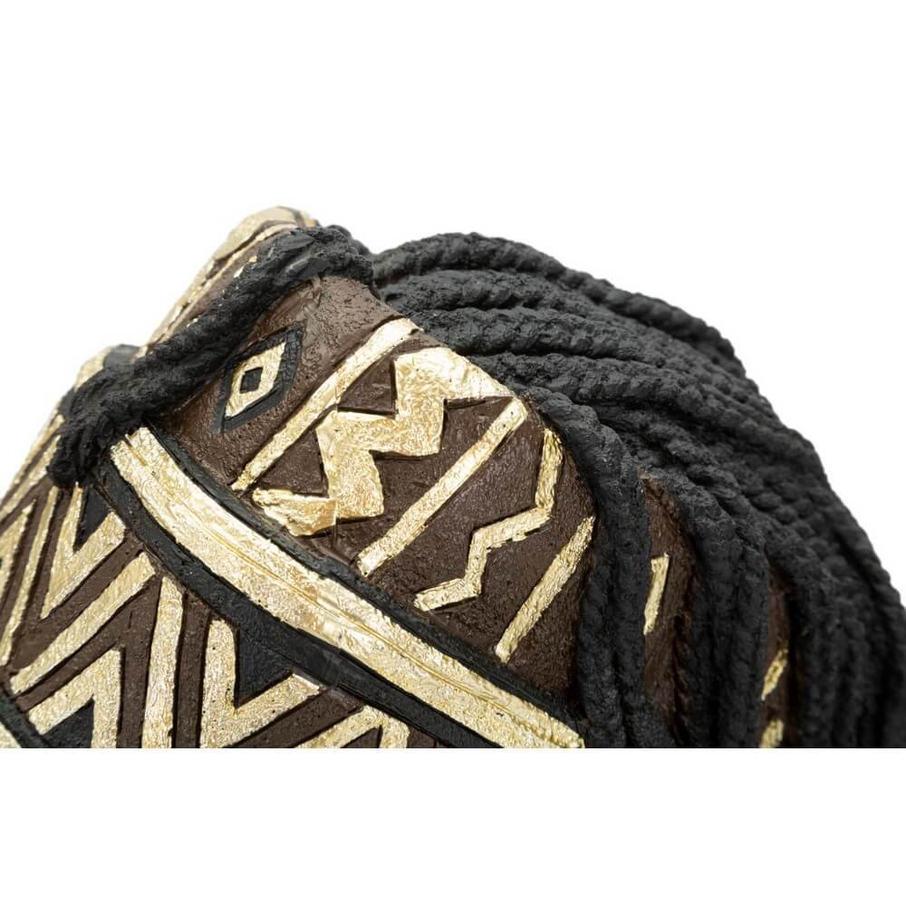Statua donna masai con turbante cm 21,5X27,5X45 - TURBAL