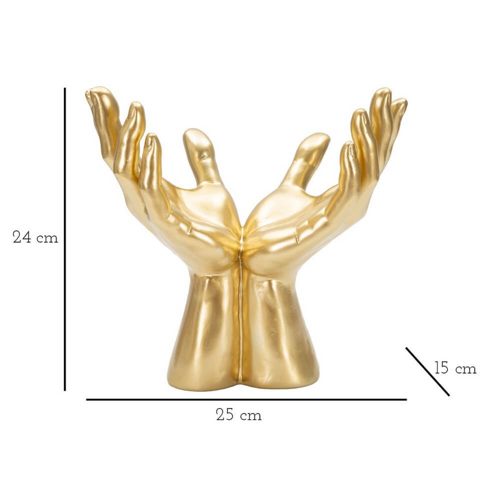 Statua mani peace in resina cm 25X15X24 - PACIS