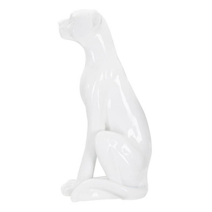 Statua leopardo seduto dorato cm 27X38X74 - LEOROS