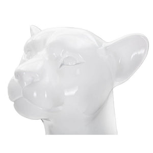 Statua leopardo seduto dorato cm 27X38X74 - LEOROS