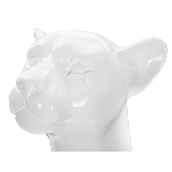 Statua leopardo seduto dorato cm 27X38X74 - LEOROS