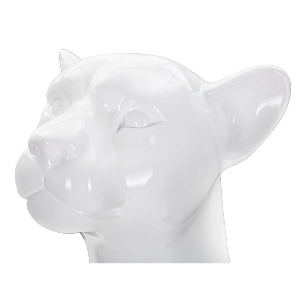 Statua leopardo seduto dorato cm 27X38X74 - LEOROS