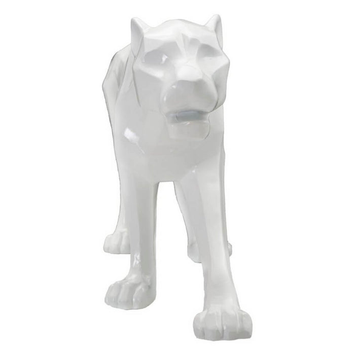 Scultura pantera bianca design cm 70X18X32,5 - PANTHARA