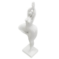 Scultura donna yoga argento cm 16X9X45,8 - YOGALIA