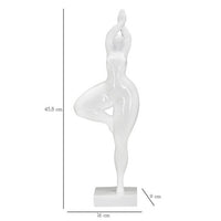 Scultura donna yoga argento cm 16X9X45,8 - YOGALIA