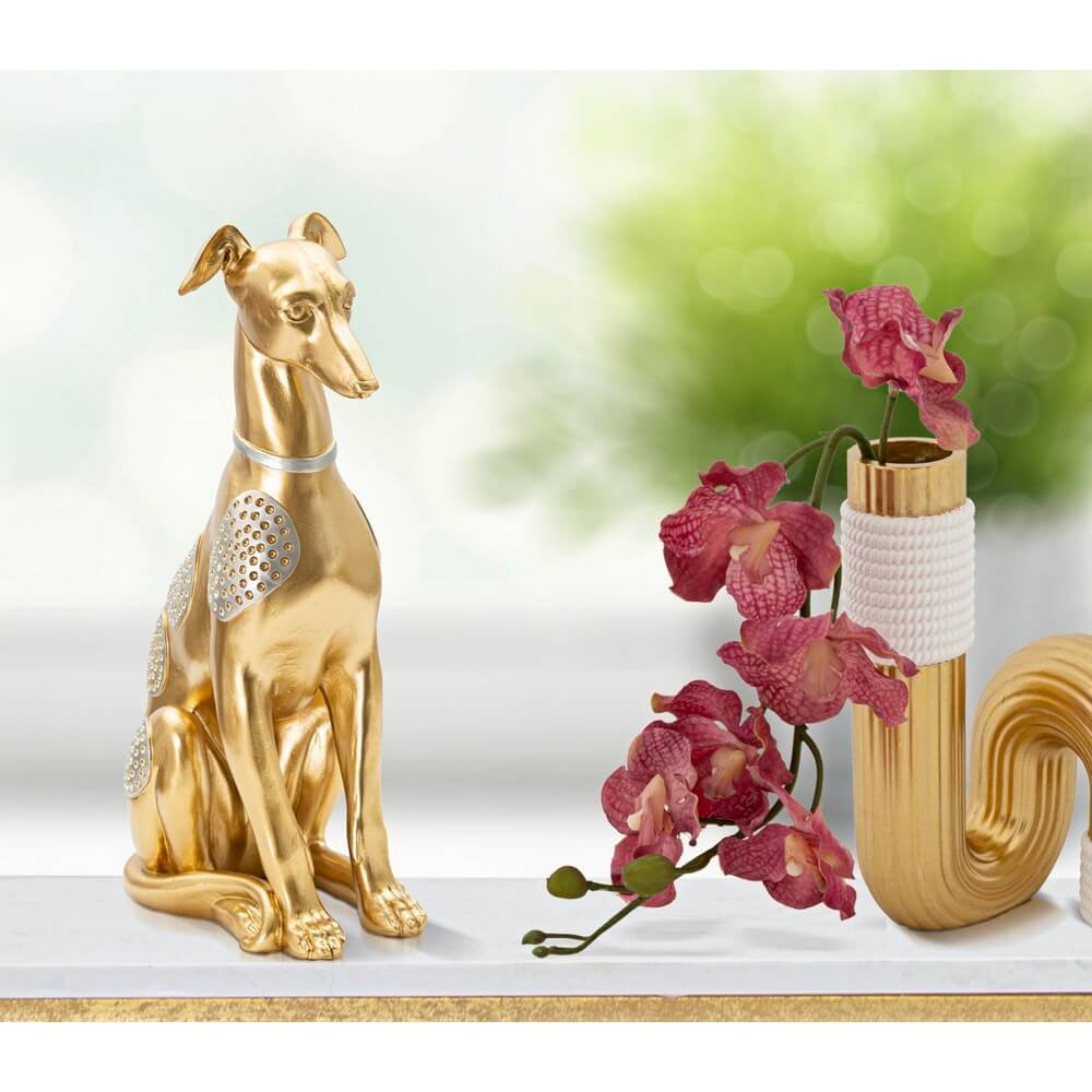 Statua cane seduto cm 19,8X10X29 - SEDULUS