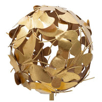 Soprammobile moderno in metallo dorato con sfera di farfalle - FARFALUX