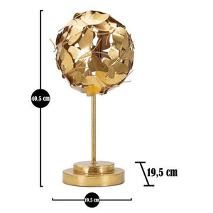 Soprammobile moderno in metallo dorato con sfera di farfalle - FARFALUX