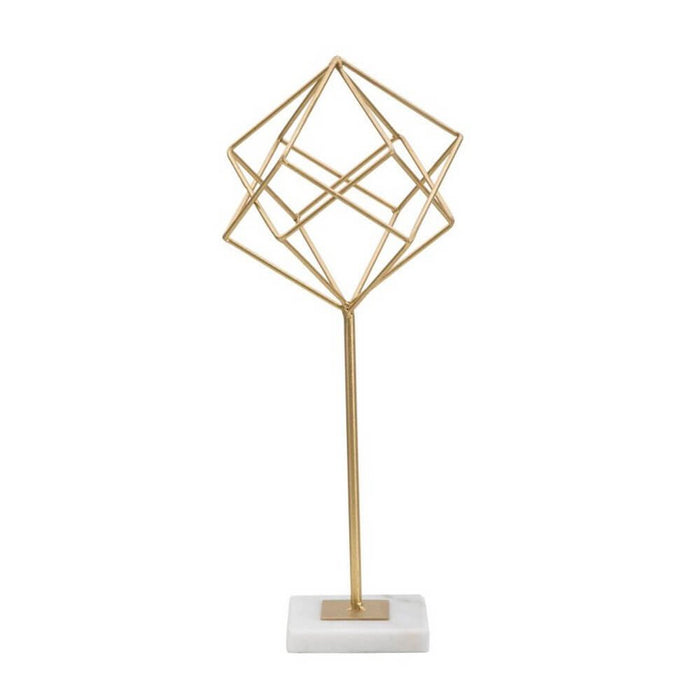 Soprammobile moderno in metallo dorato con cubi - CUBIX