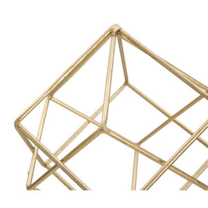 Soprammobile moderno in metallo dorato con cubi - CUBIX